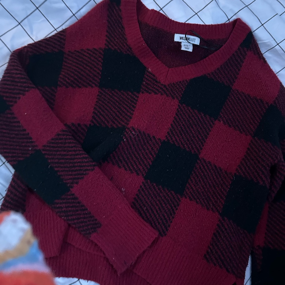 Plaid Christmas sweater